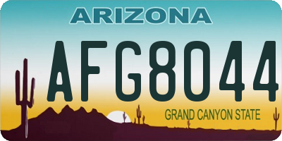 AZ license plate AFG8044