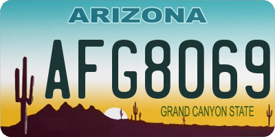 AZ license plate AFG8069