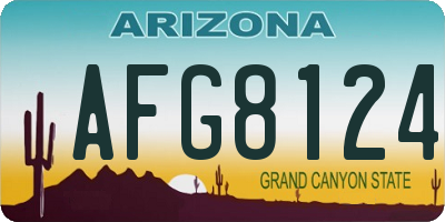 AZ license plate AFG8124