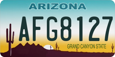 AZ license plate AFG8127