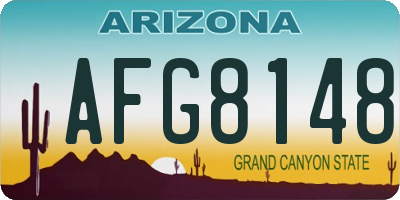 AZ license plate AFG8148