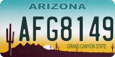 AZ license plate AFG8149