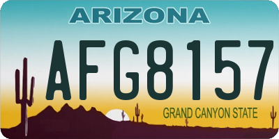 AZ license plate AFG8157