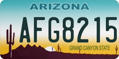 AZ license plate AFG8215