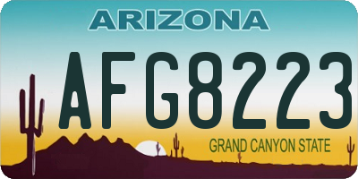 AZ license plate AFG8223