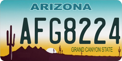 AZ license plate AFG8224