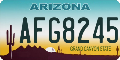 AZ license plate AFG8245