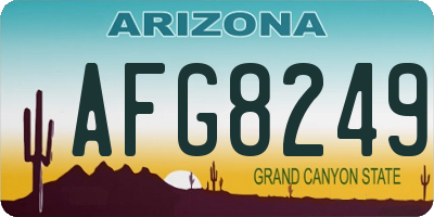 AZ license plate AFG8249