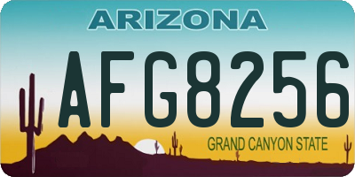 AZ license plate AFG8256