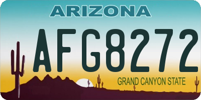 AZ license plate AFG8272