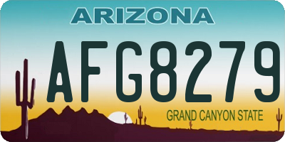 AZ license plate AFG8279