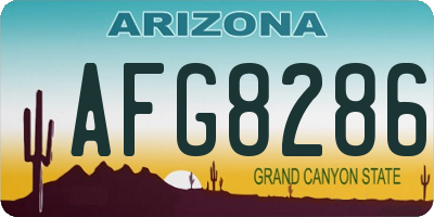AZ license plate AFG8286