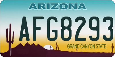 AZ license plate AFG8293