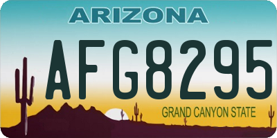 AZ license plate AFG8295