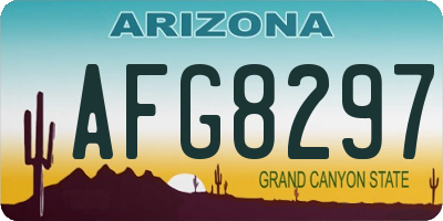 AZ license plate AFG8297