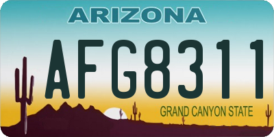 AZ license plate AFG8311