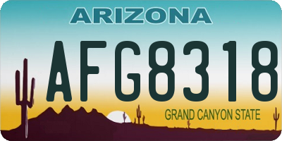 AZ license plate AFG8318