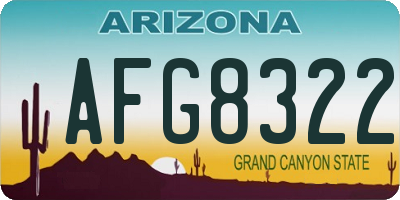 AZ license plate AFG8322