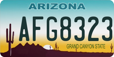 AZ license plate AFG8323