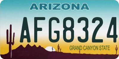 AZ license plate AFG8324