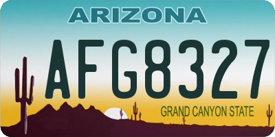 AZ license plate AFG8327
