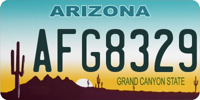 AZ license plate AFG8329