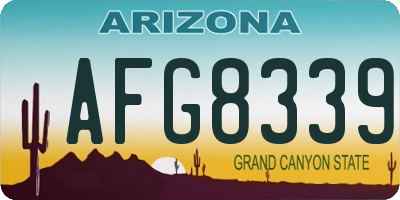 AZ license plate AFG8339