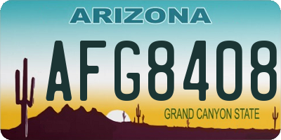 AZ license plate AFG8408