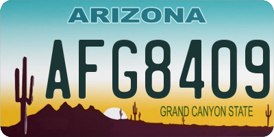 AZ license plate AFG8409