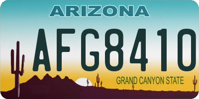 AZ license plate AFG8410
