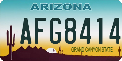AZ license plate AFG8414
