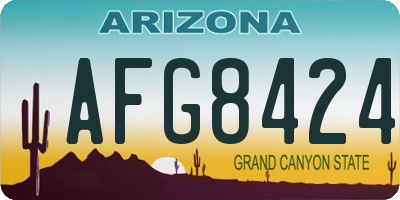 AZ license plate AFG8424