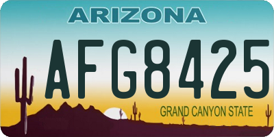 AZ license plate AFG8425