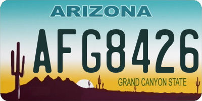 AZ license plate AFG8426