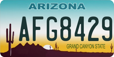 AZ license plate AFG8429