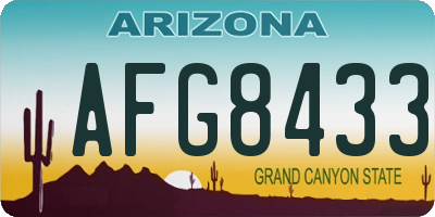 AZ license plate AFG8433