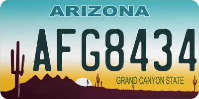 AZ license plate AFG8434