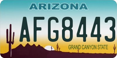 AZ license plate AFG8443