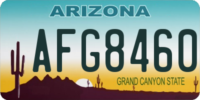 AZ license plate AFG8460