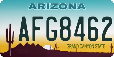 AZ license plate AFG8462
