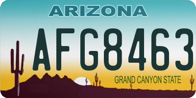AZ license plate AFG8463
