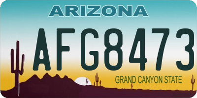 AZ license plate AFG8473