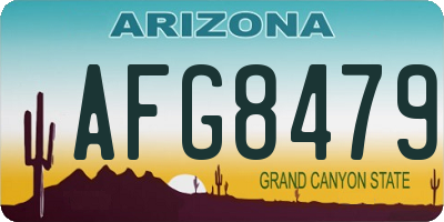 AZ license plate AFG8479