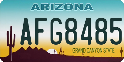 AZ license plate AFG8485