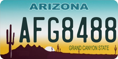 AZ license plate AFG8488