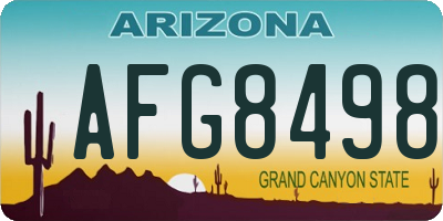 AZ license plate AFG8498