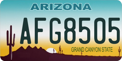 AZ license plate AFG8505