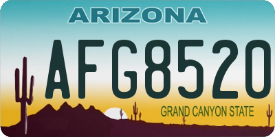 AZ license plate AFG8520