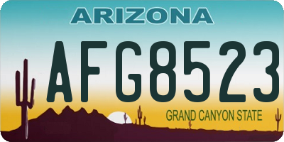 AZ license plate AFG8523