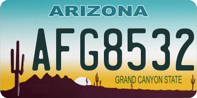 AZ license plate AFG8532